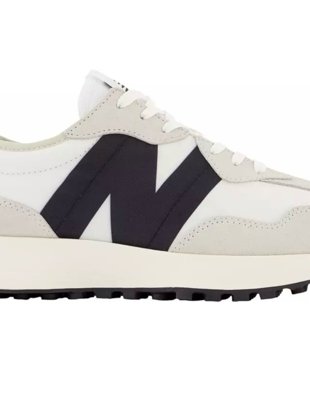 New Balance 327 White and Black Retro Runner Sneakers